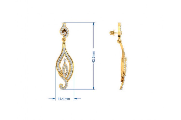Cass Long Diamond Earrings